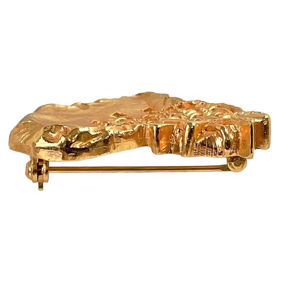 90s CHRISTIAN LACROIX Gold Plate Couture Jewels Heart Brooch Pin Made in France - Picture 4 of 8